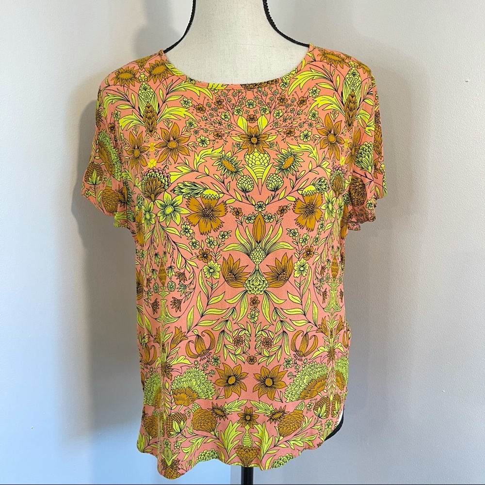 H&M Floral Botanical Print Top